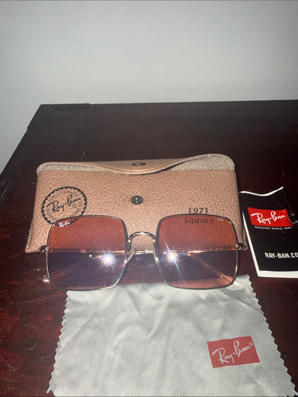 Ray-Ban Brown Square 1971 Sunglasses